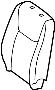 Image of Seat Back Cushion Cover (Front) image for your 2015 Toyota Prius v   