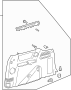 Image of Interior Quarter Panel Trim Panel (Lower) image for your 2015 Toyota Prius v   