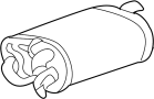 Image of Exhaust Muffler image for your 2016 Toyota Tacoma 2.7L M/T 4WD SR Extended Cab Pickup Fleetside 