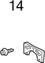 View Screw. Bolt. Bracket. (Upper, Lower) Full-Sized Product Image