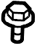 Image of Hood Hinge Bolt image for your 2012 Toyota Tacoma 2.7L A/T 4WD Base Extended Cab Pickup Fleetside 