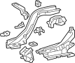Image of Frame Side Member Assembly (Rear, Lower) image for your 2015 TOYOTA PRIUS
