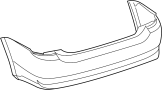 Image of Bumper Cover (Rear) image for your 2014 Toyota Camry   