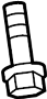 Image of Bolt. Shield. Pulley. (Rear, Upper, Lower). Engine Water Pump Pulley. image for your 2006 TOYOTA TACOMA