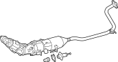 Image of Pipe. Exhaust. Catalytic Converter. Intermediate. (Front). Catalytic Converter. image for your 2015 TOYOTA 4RUNNER LIMITED