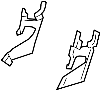 Image of Seat Hinge Cover (Rear) image for your Toyota