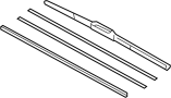 Image of Windshield Wiper Blade (Right, Front) image for your 2021 TOYOTA COROLLA