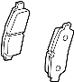 Image of Disc Brake Pad Set (Front). A set of disc brake pads. image for your 2015 TOYOTA YARIS