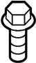 View Suspension Stabilizer Bar Bracket Bolt Full-Sized Product Image 1 of 2