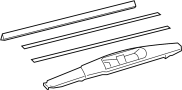 Image of Back Glass Wiper Blade (Rear) image for your 2016 Toyota Tundra 5.7L i-Force V8 A/T 4WD Limited Extended Cab Pickup Fleetside 