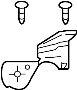 Image of RETAINER, HEADLAMP PROTECTOR, UPR RH image for your 1989 TOYOTA 4RUNNER