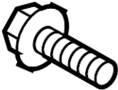 Image of Bolt. Hold. Down. Cover. Windshield Washer. Battery. Fuse Box screw. (Lower). A screw used to... image for your 2024 Toyota Tundra   