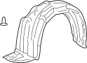 Image of Fender Splash Shield (Right, Front, Rear, Upper) image for your 2021 Toyota RAV4 2.5L A/T FWD LE Sport Utility 