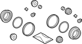 Image of Disc Brake Caliper Seal Kit (Rear) image for your 2023 TOYOTA CAMRY