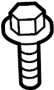Image of Hood Hinge Bolt image for your 2012 Toyota Tacoma 2.7L A/T 4WD Base Extended Cab Pickup Fleetside 