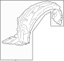 Image of Fender Splash Shield (Right, Front, Rear, Upper) image for your Toyota