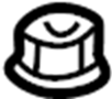 View Suspension Strut Mount Nut (Upper) Full-Sized Product Image