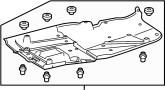 View Floor Pan Splash Shield (Rear) Full-Sized Product Image 1 of 1