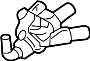 Image of Gasket. Outlet. Water. Pipe. Engine.  Engine Coolant Outlet. image