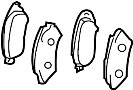 View Disc Brake Pad Set (Rear) Full-Sized Product Image 1 of 2