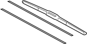 View Windshield Wiper Blade (Left, Front) Full-Sized Product Image 1 of 2