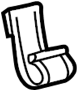 View Body A-Pillar Trim Panel Bracket Full-Sized Product Image 1 of 1