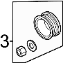 View Alternator Pulley Nut. Pulley hardware kit. Repair kit.  Full-Sized Product Image