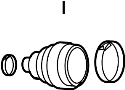 View CV Joint Boot Kit. Inner boot. Outer boot.  Full-Sized Product Image