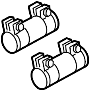 View Clamp. Muffler. Pipe. (Front, Rear) Full-Sized Product Image