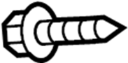 View Body A-Pillar Trim Panel Screw Full-Sized Product Image