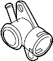View Connection. Connector. Engine Coolant Outlet Flange. Engine Water Pump Outlet Pipe.  Full-Sized Product Image