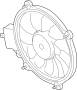 3B0959453D Electric. Fan and motor. (Front)