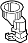 View 12 Volt Accessory Power Outlet Housing. Cigarette Lighter Element Bracket. Retainer. Spring Pin.  Full-Sized Product Image 1 of 3