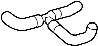 View Engine Coolant Crossover Pipe. Water Hose.  Full-Sized Product Image