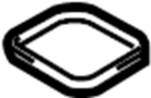 View Engine Intake Manifold Gasket. Fuel Injection Plenum Gasket.  Full-Sized Product Image