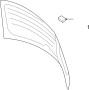View Glass. Windshield. Spacer. Bumper.  Full-Sized Product Image