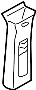 1K3867243KBR2 Door Pillar Post Trim Set (Rear, Upper)