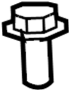 View Engine Valve Cover Bolt Full-Sized Product Image