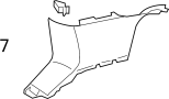 View Trim. Quarter. Clip. Retainer. (Rear, Upper, Lower) Full-Sized Product Image