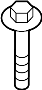 Bolt. Impact. Bar. Stay. Bumper. (Upper). A screw that is used to.