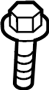Bolt. Mount. (Rear, Upper). A threaded rod with a.