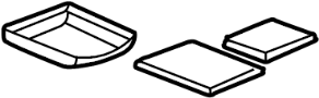 10445053 Console Mat (Front, Rear, Upper)