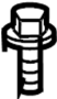 View Bolt. Cover. Bumper. Support. Bracket. (Front, Upper, Lower) Full-Sized Product Image
