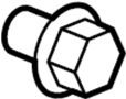 Image of Bolt. Shield. (Rear). A Bolt used to attach. image for your 1991 GMC K2500  Sierra Cab & Chassis Fleetside 4.3L Chevrolet V6 A/T 
