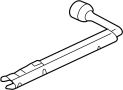 Image of Wrench. JK/WHL. Floor Jack Handle. Spare Tire Hoist. Wheel Lug. A Handle / lever used on. image for your 2013 Chevrolet Spark   