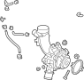 View Exhaust Manifold. Turbocharger Assembly.  Full-Sized Product Image