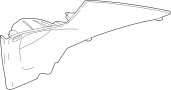 23445343 Interior Quarter Panel Trim Panel (Rear, Upper, Lower)