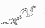 Image of A/C Refrigerant Suction Hose (Rear) image for your 2005 GMC Sierra 3500 WT Standard Cab Pickup 6.0L Vortec V8 CNG M/T 4WD 