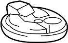View Nut. Tire. Spare. Retainer. retnr. Trunk Floor Storage Box.  Full-Sized Product Image