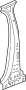 Image of Body B-Pillar Reinforcement (Upper) image for your 2018 Chevrolet Camaro   